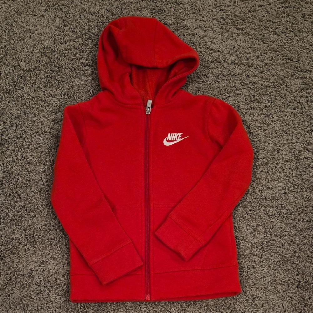 Nike Kids Bright Red Full-Zip Hoodie